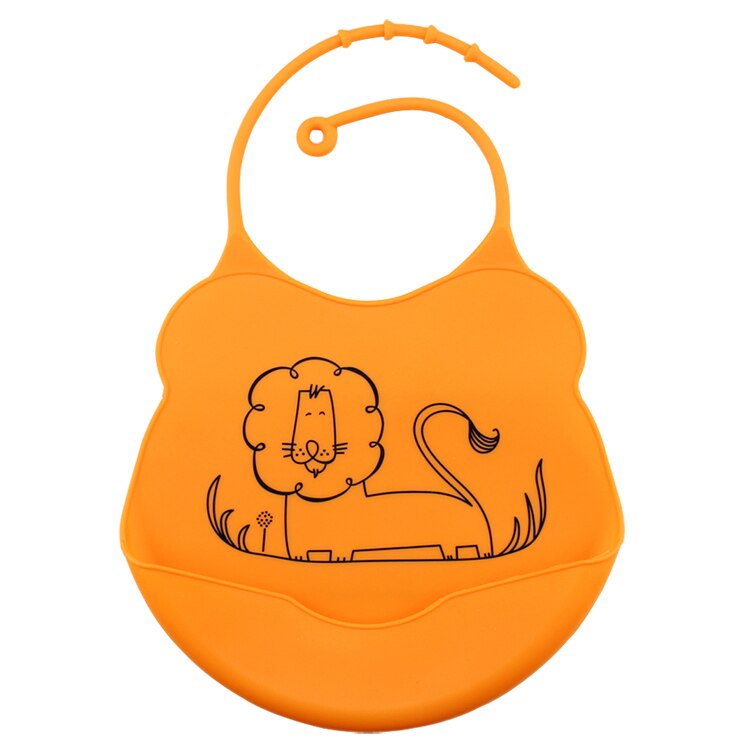 Bavoirs de bébé Easi Anti-huile | Souple, Anti-goutte, Anti-goutte, lingettes faciles, enfants, Anti-fuite, pochette pour la bouche: Orange