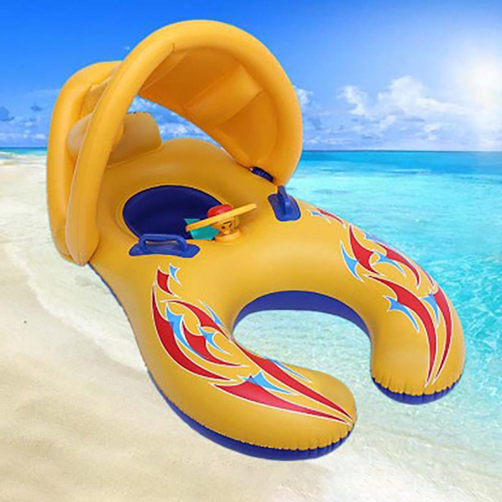 Infant Parent-Child Inflatable Summer Beach Swimming Ring Swimming Pool Floating Safe And Comfortable Water Seat Entertainment