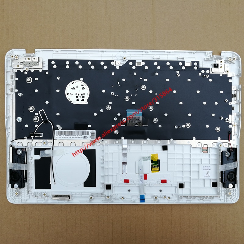 Korean layout laptop keyboard with touchpad palmrest for SAMSUNG 500R5M NP500R5M KR BA98-01273B white