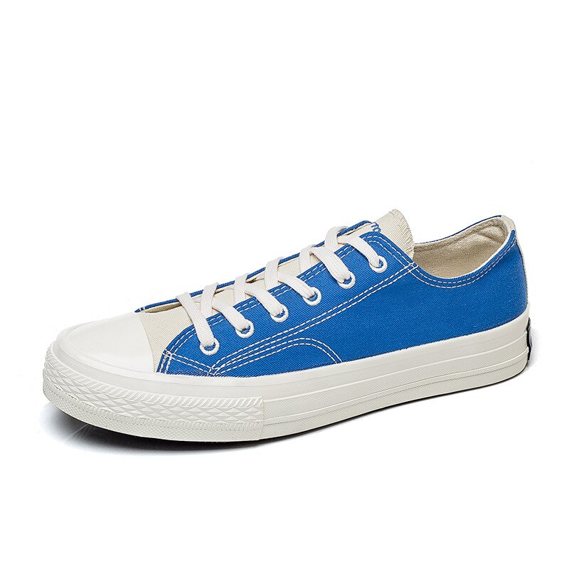 Blå grön sko herr canvas båtskor andas herr vulkanisera skor espadrillor sneakers man flats loafers: Blå / 7.5