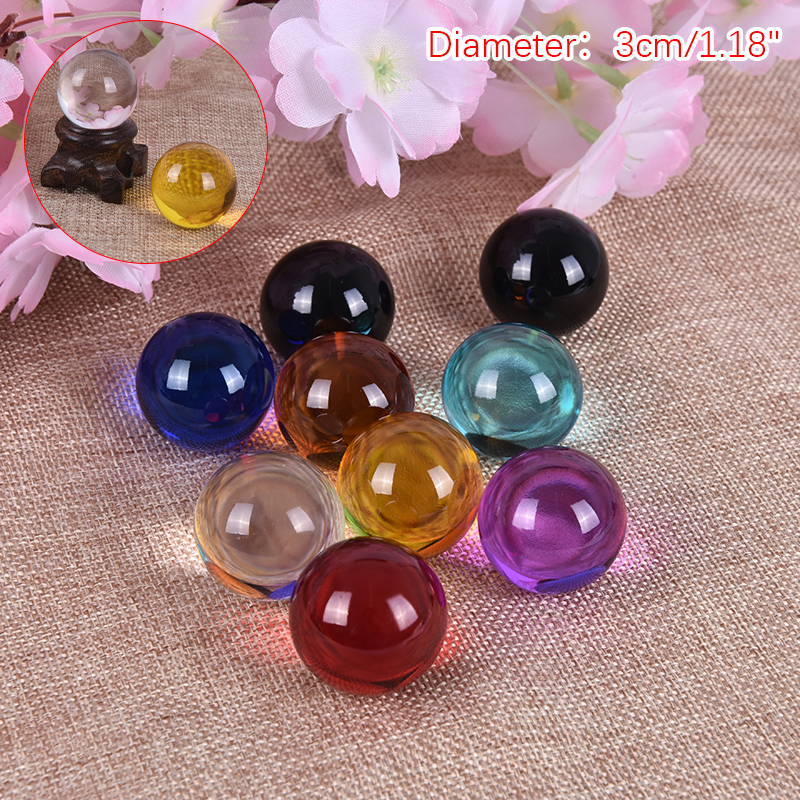 30mm boule de cristal Quartz verre Transparent boule sphères boule de verre photographie boules cristal artisanat décor Feng Shui