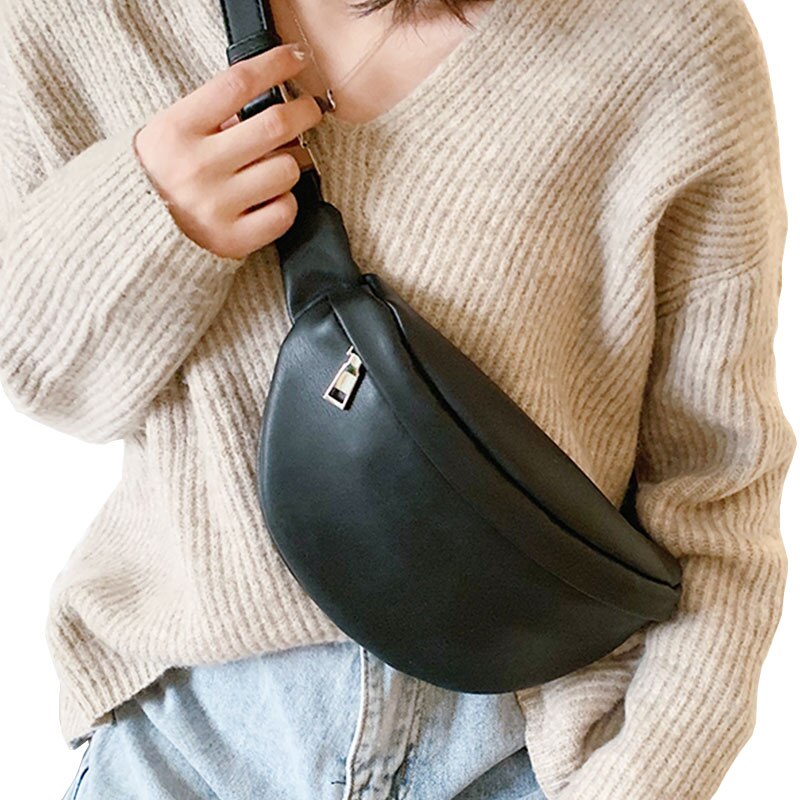 Casual Taille Tas Toevallige Vrouwen Borst Bag Schoudertassen Vrouwelijke Pu Lederen Riem Zakken Vrouwelijke Bolso Fanny Pack