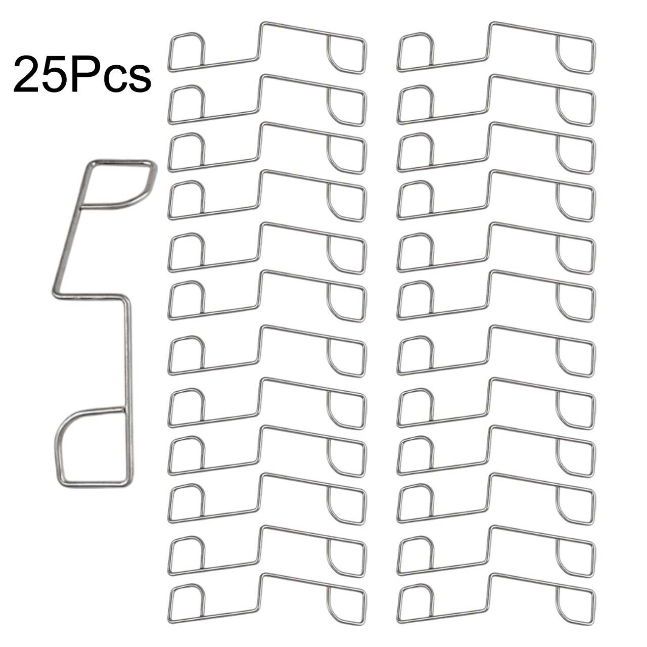 25/50PCS Zaun Panel Clip Edelstahl Zaun Panel Keile Stop Rasseln & Genießen Frieden Splitter Garten Werkzeug Zubehör: WEISS