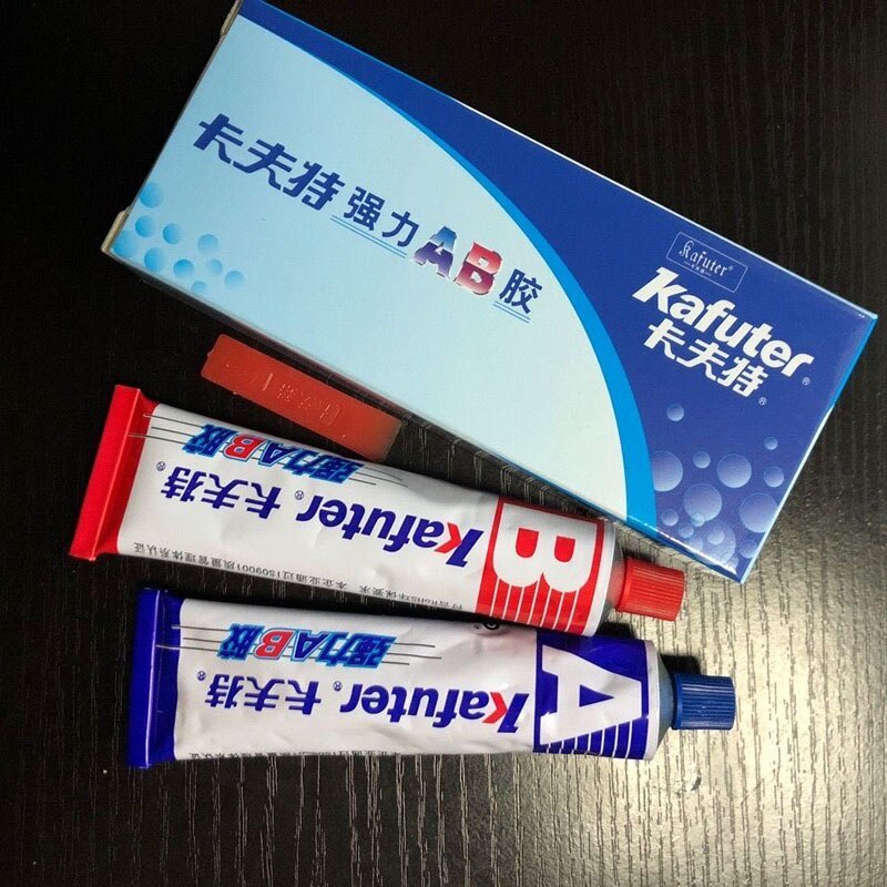 Kafuter 70G 1 Set A+BGlue Curing Super Liquid Glass Metal Rubber Waterproof Strong Adhesive Glue for Stainless Steel Alloy