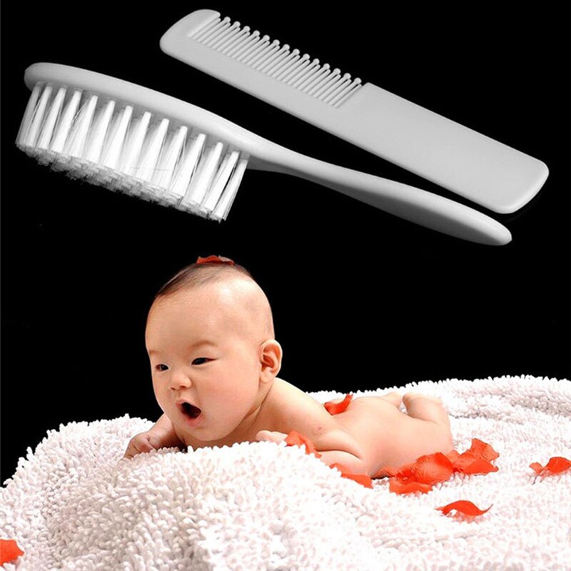 1 Uds. Juego de cepillos básicos de seguridad suaves para bebé, Juego de cepillos para el pelo, peine infantil, Kit de para el aseo de la ducha