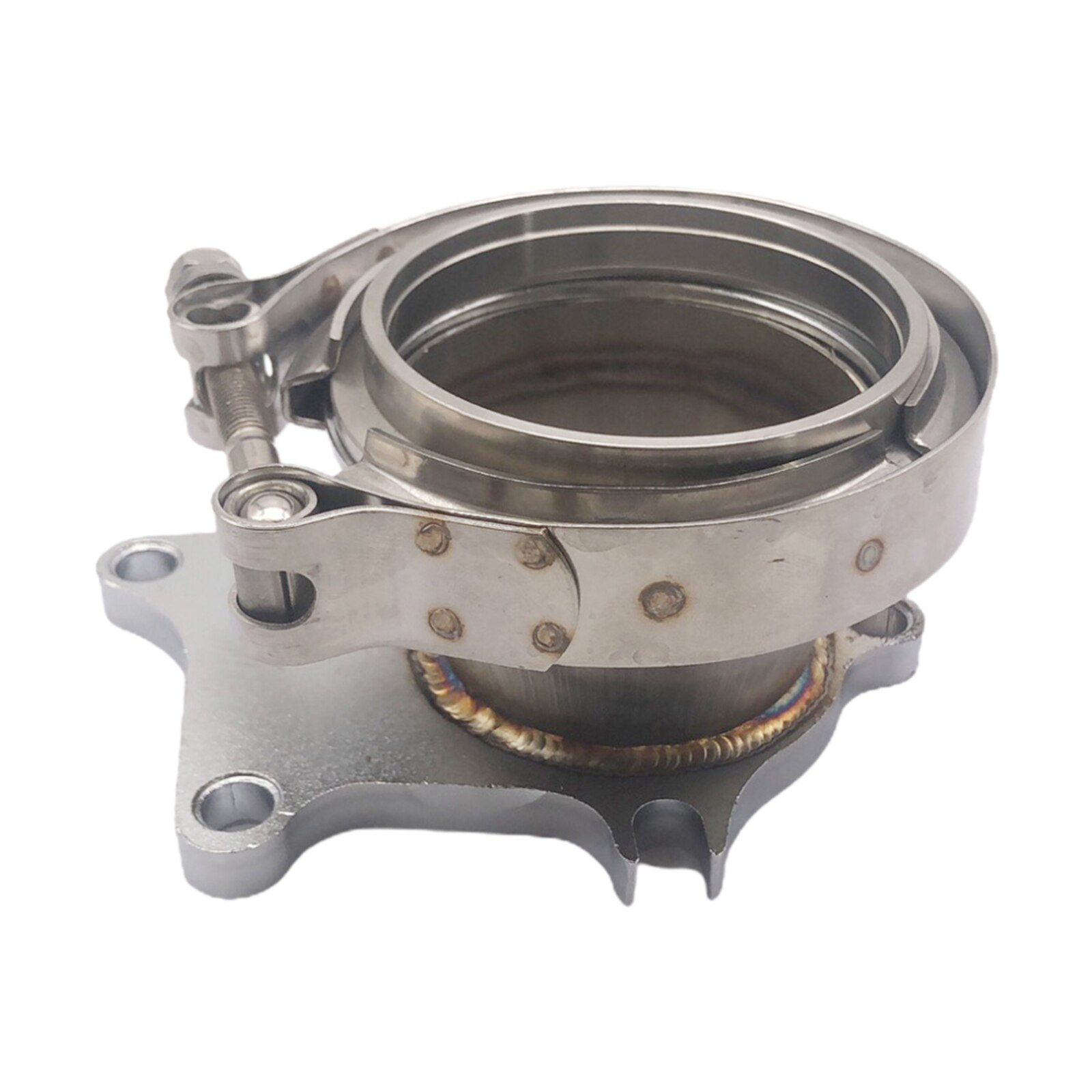 Adaptateur de Conversion T3 T3/T4 5 Turbo, bride de tuyau de descente à bande V de 2.5 pouces