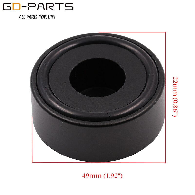 49mm Machined Solid Full Aluminum Hifi Speaker Feet Floor Stand CD Player Spikes Amplifier Machine Feet Turntable Stand Leg: BLACK