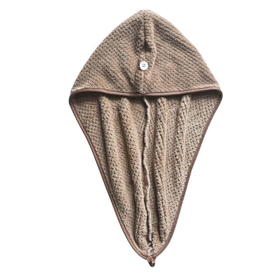 Shower Cap Magic Microfiber Hair Quick Drying Dryer Towel Bath Wrap Cap Quick Hat Turban Dry shower cap hair Wrap Towel Caps: Dark brown