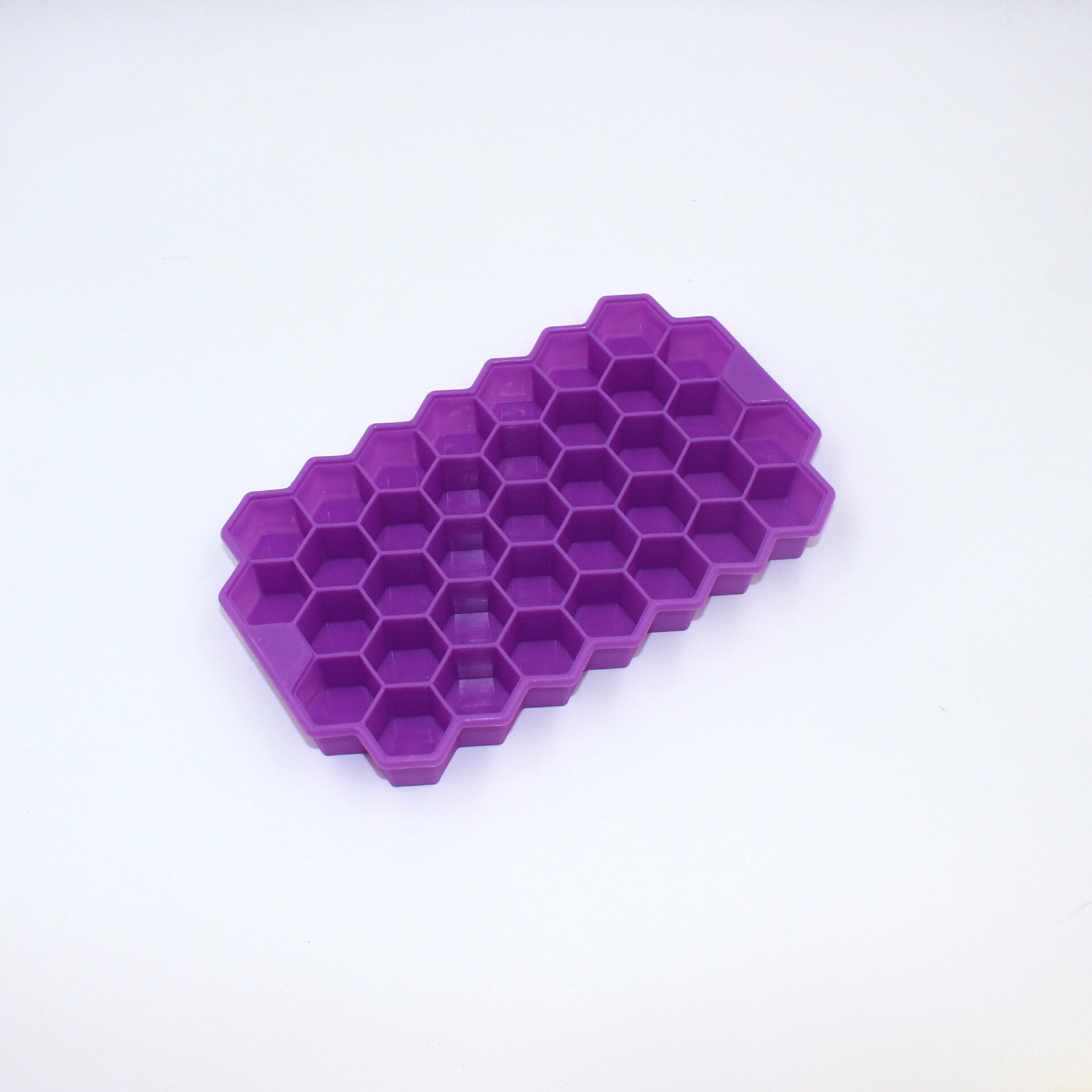 Honeycomb Shape Ice Cube 37 Cubes Ice Tray Ice Cube Mold Storage Containers Ice Cube Tray Mold Ice Tray silicone ice cube tray: Purple
