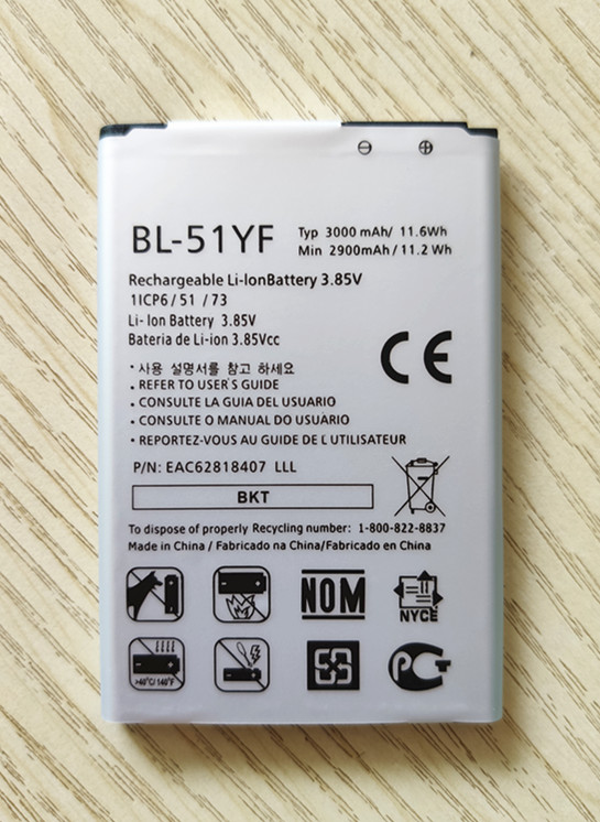 Azk Echte 3000Mah BL-51YF Batterij Voor Lg G4 H815 H818 H810 VS999 F500 VS986 Mobiele Telefoon Vervanging