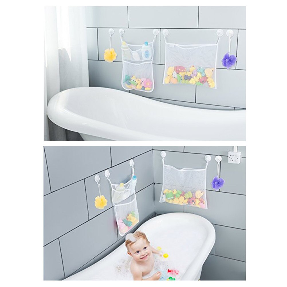 2 Sets Van Bad Speelgoed Opbergtas Rooster Opknoping Tas Met 4 Haken Baby Bad Speelgoed Opslag Netje