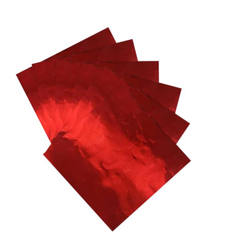 100 st mat aluminiumfolier papper choklad godis förpackning julfest festival dekoration förråd fest födelsedagsomslag: Röd