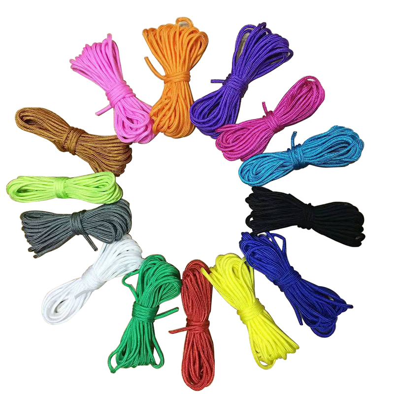Cuerda de paracaídas de supervivencia, Paracord de 2mm, 5M, 10M, 20M, 30M, un núcleo, cuerda para acampar, escalada, senderismo, pulsera artesanal