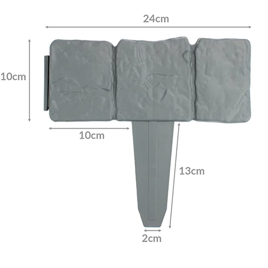 20PCS/Set Garden Lawn Grass Edging Fence Border Panel Plastic Wall Fencing Board Garden Yard Decoration DIY Assemble Garden Deco