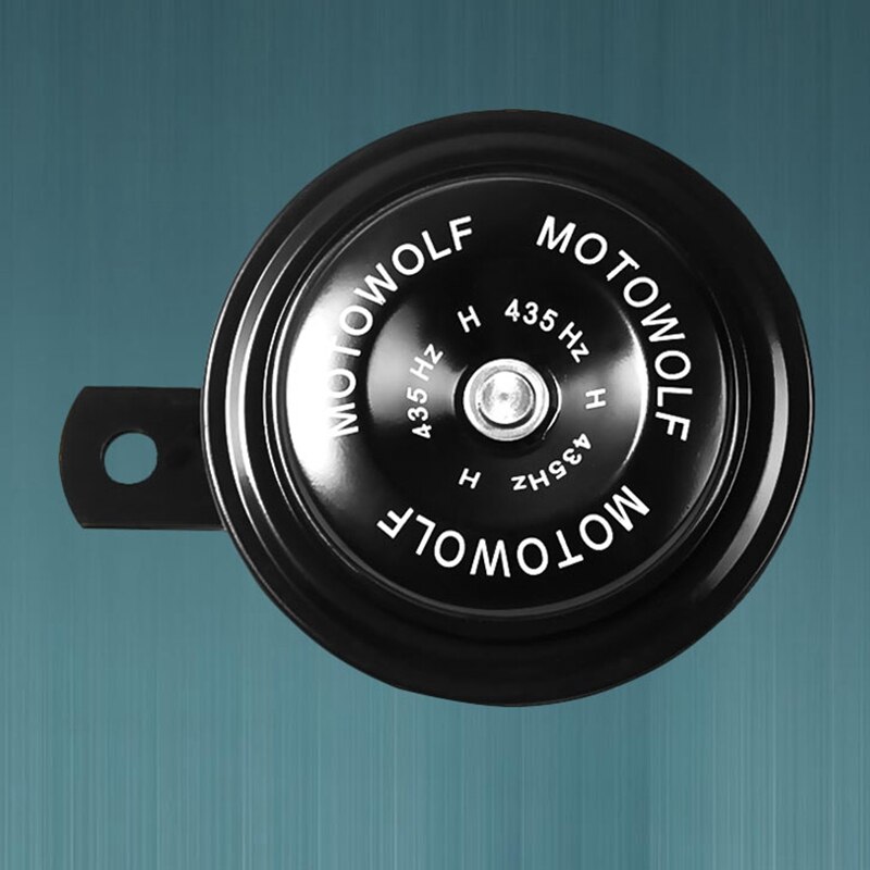 1Pcs Motorcycle Horn Moto Trumpet 12V Black Loud 110db Moped Dirt Bike Electric Vehicle Scooter Air Horns Motorbike Classic Horn