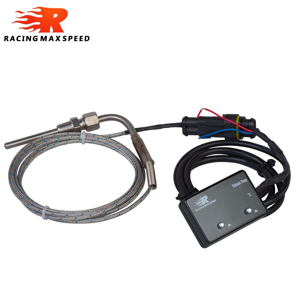 Bilavgastemperaturmätare med sensor mini led digital display  dc12v plast+metall avgastemperatur gas egt ext tempmätare