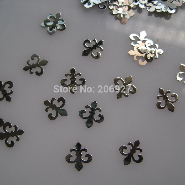 MS225-1 100 stks Zilver Leuke Metal Sticker Nail Art Metal Sticker Nail Art Decoratie Non-sticker
