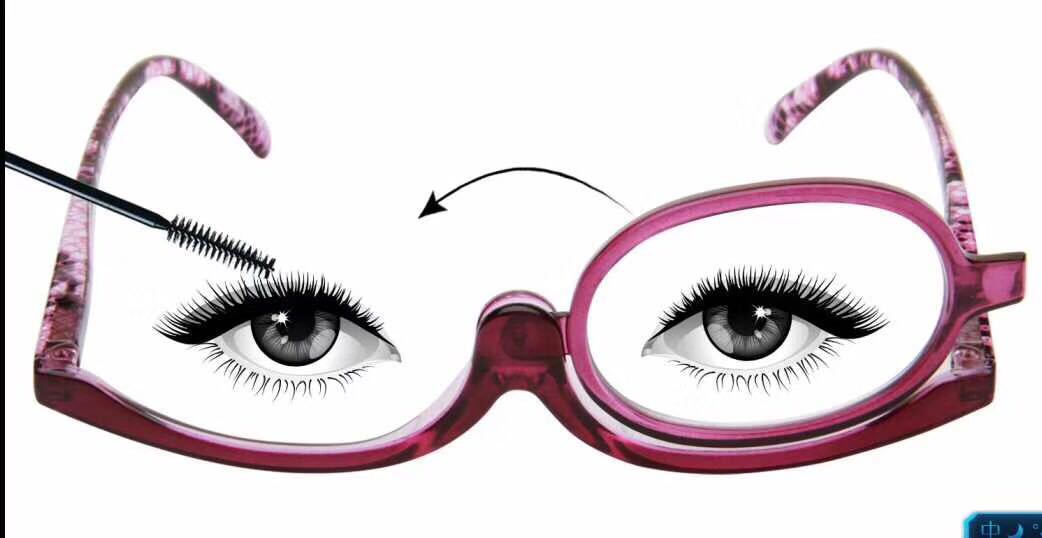 Women Magnifying Glasses Make Up Reading Glasses Folding Single Lens Presbyopic Eyeglasses Female Spotted Eyewear +1.0 To +4.0