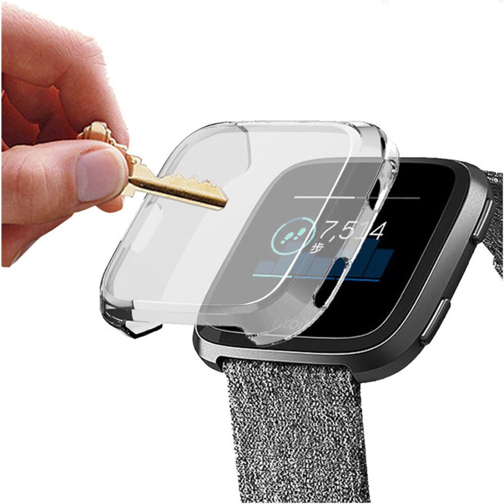 Pokrowiec na fitbit versa/Versa 2/Versa lite pasek na pasek zabezpieczenie ekranu Wszystko-włącznie ultra-cienka miękka ramka akcesoria robić zegarków