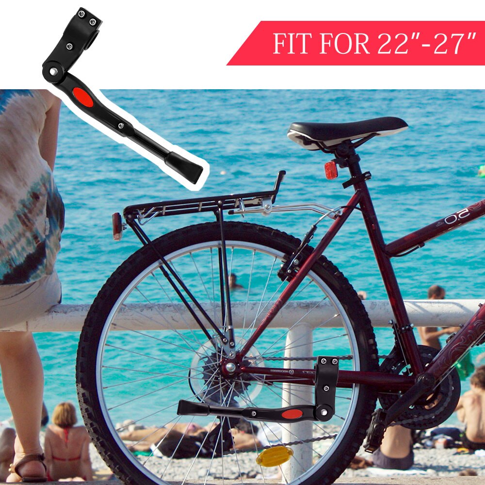 Adjustable Bicycle Kickstand Bike Parking Rack Kick Push Stand Rear Triangle Non-Slip Foot Cycling MTB Road Bike Parking Holder