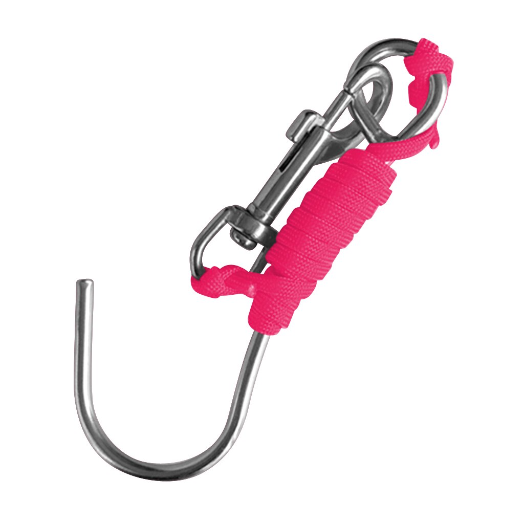 Scuba Diving Reef Drift Hooks With 120cm Line & Stainless Steel Clip Single Reef Hook