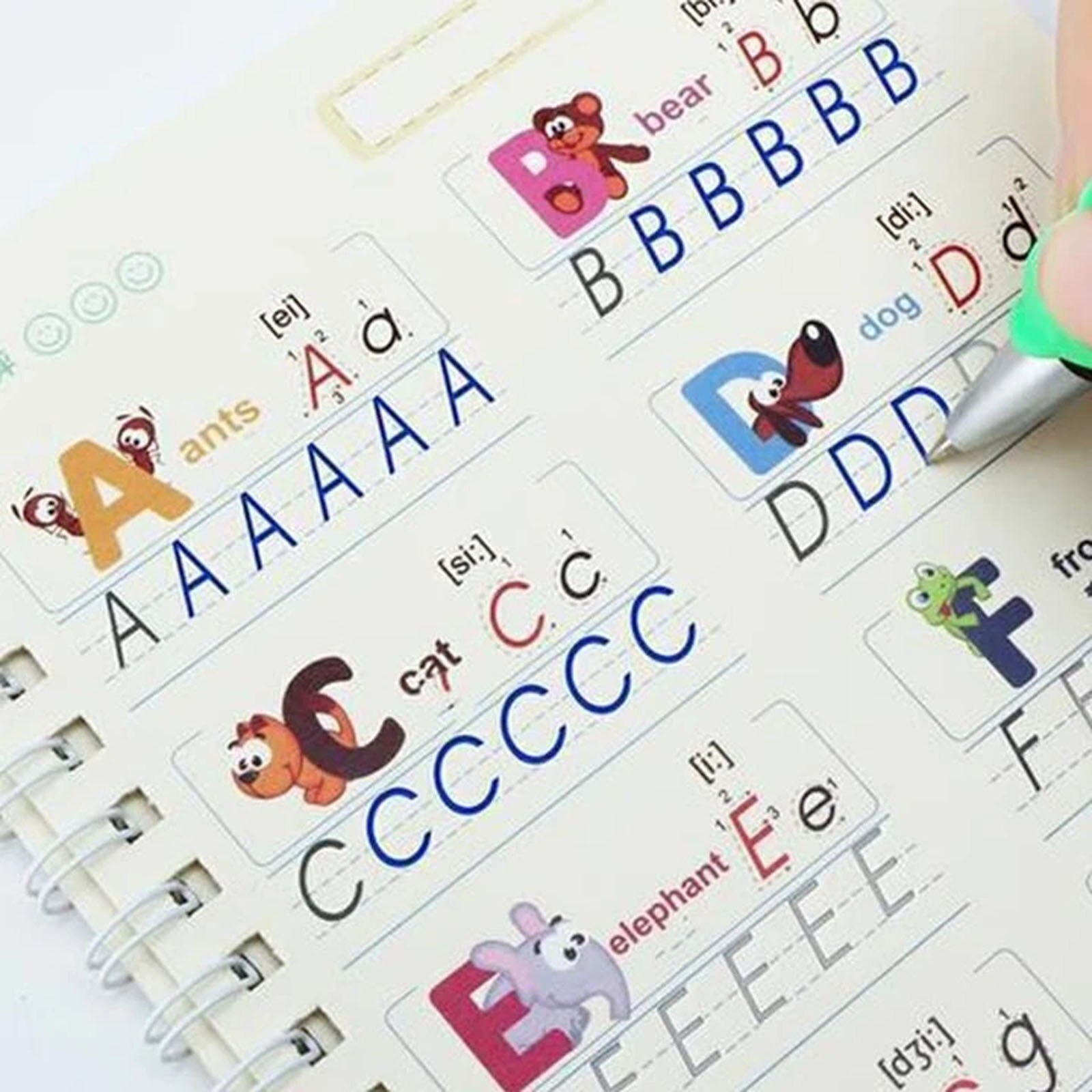 Reusable Magic Writing Paste Children's Kindergarten Groove Textbook Writing Board eusable handwriting post set Art Supplies