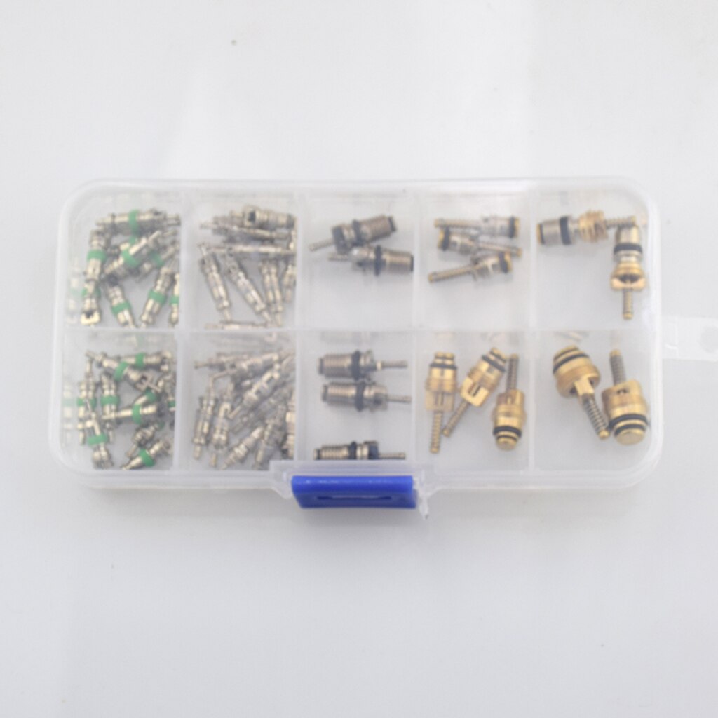 55pcs AC Current Schrader Valve Core Supplier For R134a R12 7 Kinds Hvac Kit