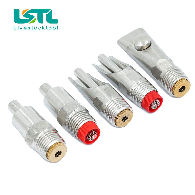 5Pcs Pig Drinknippel Water Automatische Rvs Drinkers Voor Varkens Zaaien Swine Finsher Mest Nursery Farm Gereedschap