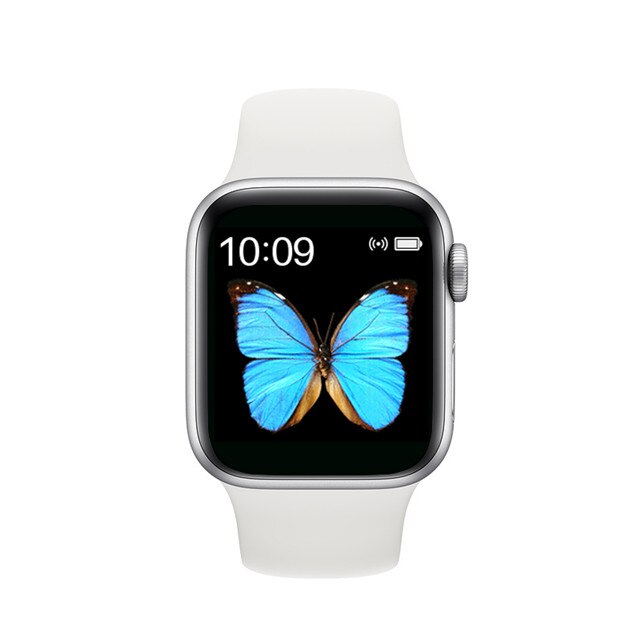 IWO-reloj inteligente IWO 8 serie 5, con llamadas, Bluetooth, control del ritmo cardíaco y de la presión sanguínea, 44mm, para IOS y Android: Blanco
