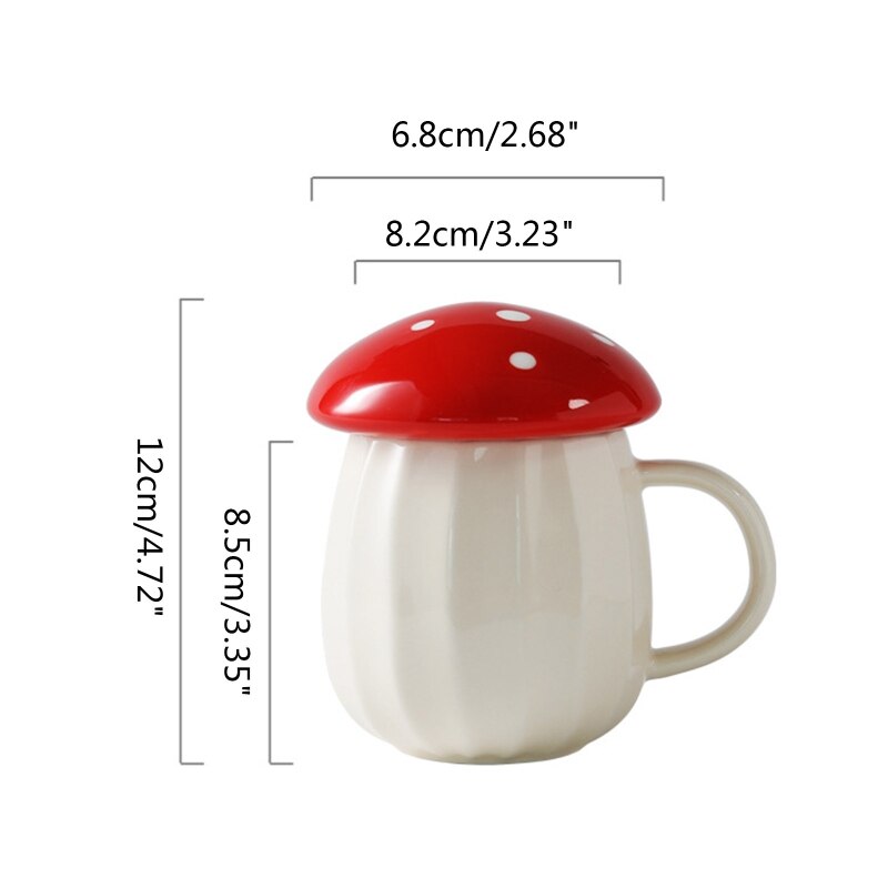 Multipurpose Ceramic Mushroom Coffee Cup Tea Cups Lovely Mushroom Stuff
