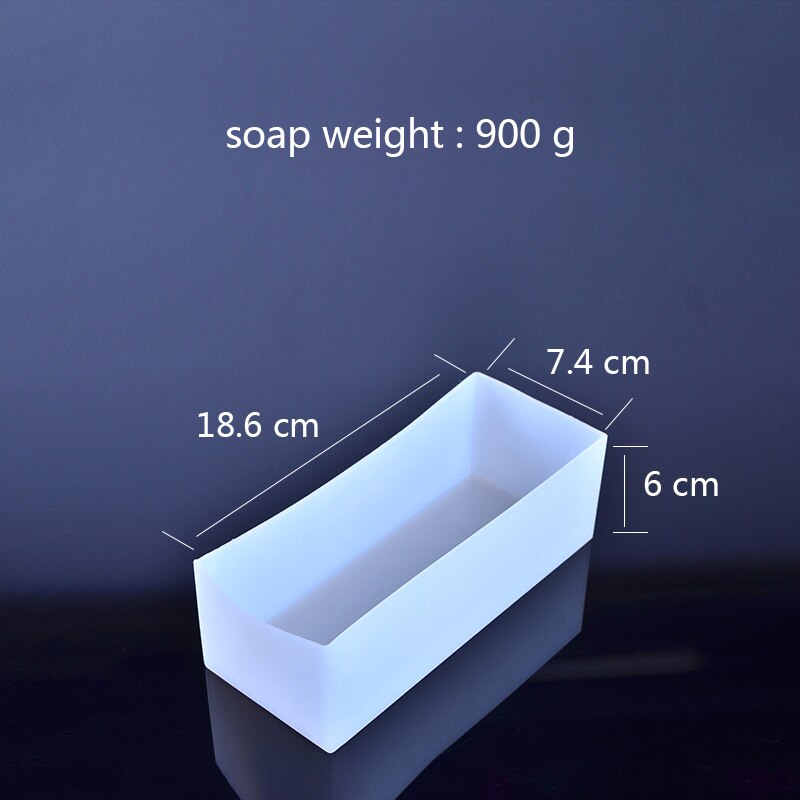 Nicole silikone sæbeform rektangel hvid foringsform til håndlavet værktøj: 18.6 x 7.4 x 6 cm