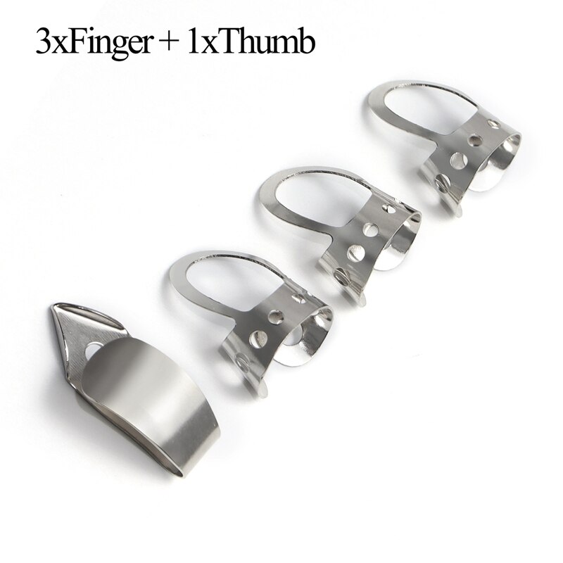 for Acoustic Guitar Banjo Ukulele 4Pcs Metal Adjustable Thumb Finger Guitar Picks for Acoustic Guitar Banjo Ukulele