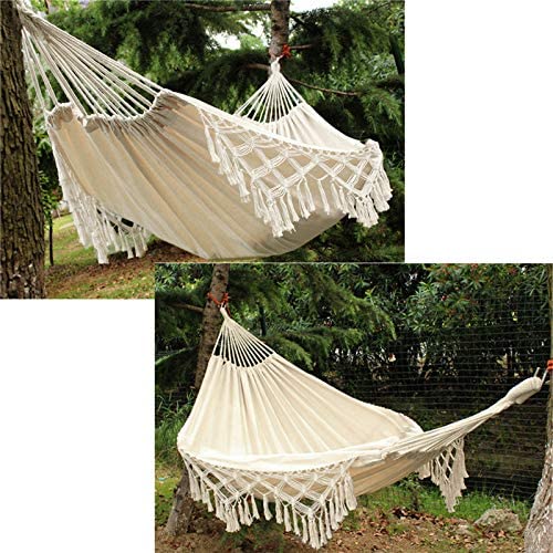 Ulkona riippumatto keinuverkko boho iso brasilialainen macrame -haara kaksinkertainen deluxe -tuoli rannalle, pihalle, sisätiloihin, häät