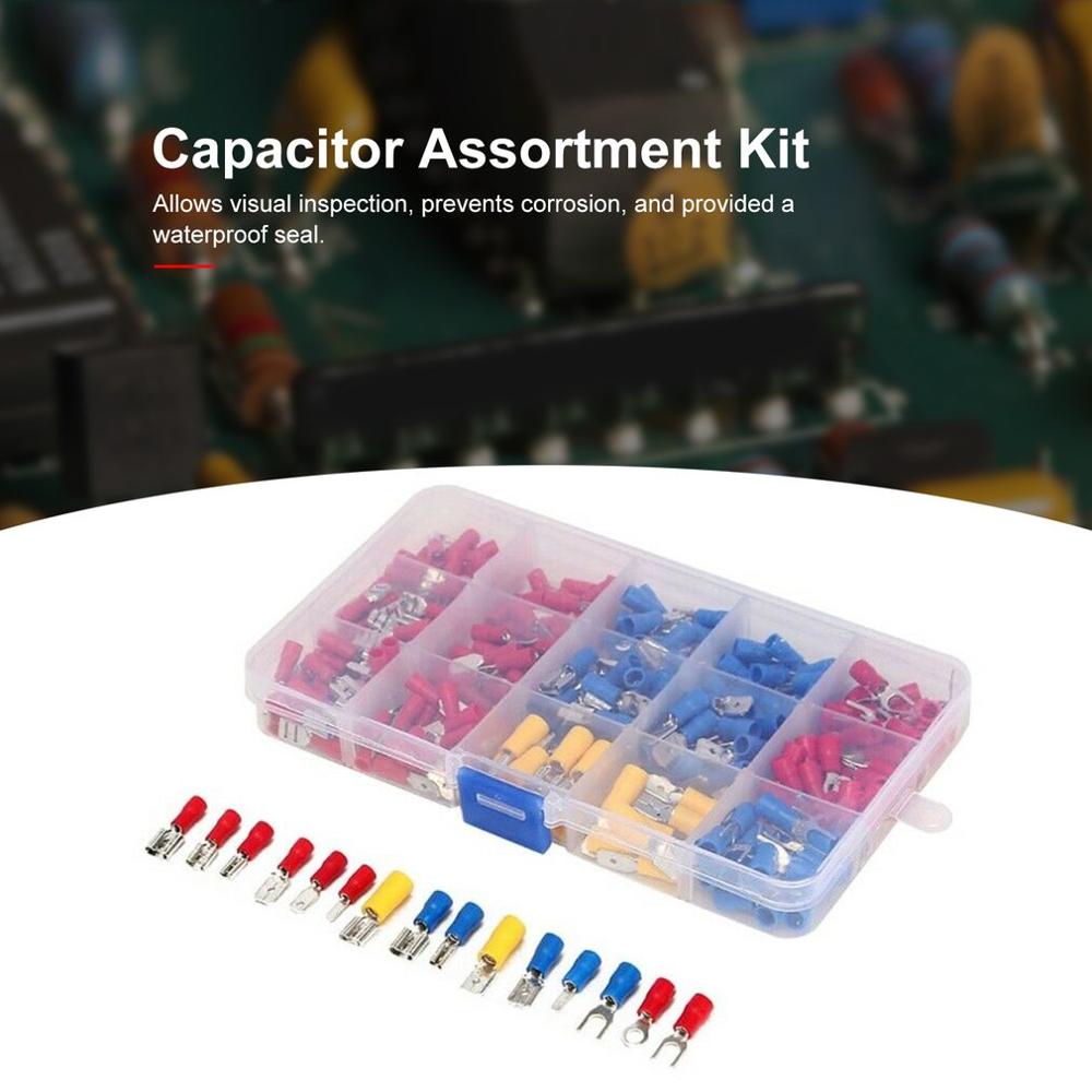 280Pcs Crimp Spade Male Female Terminal Assorted Kit Ring Fork Insulated Electrical Cable Wire Connector Set