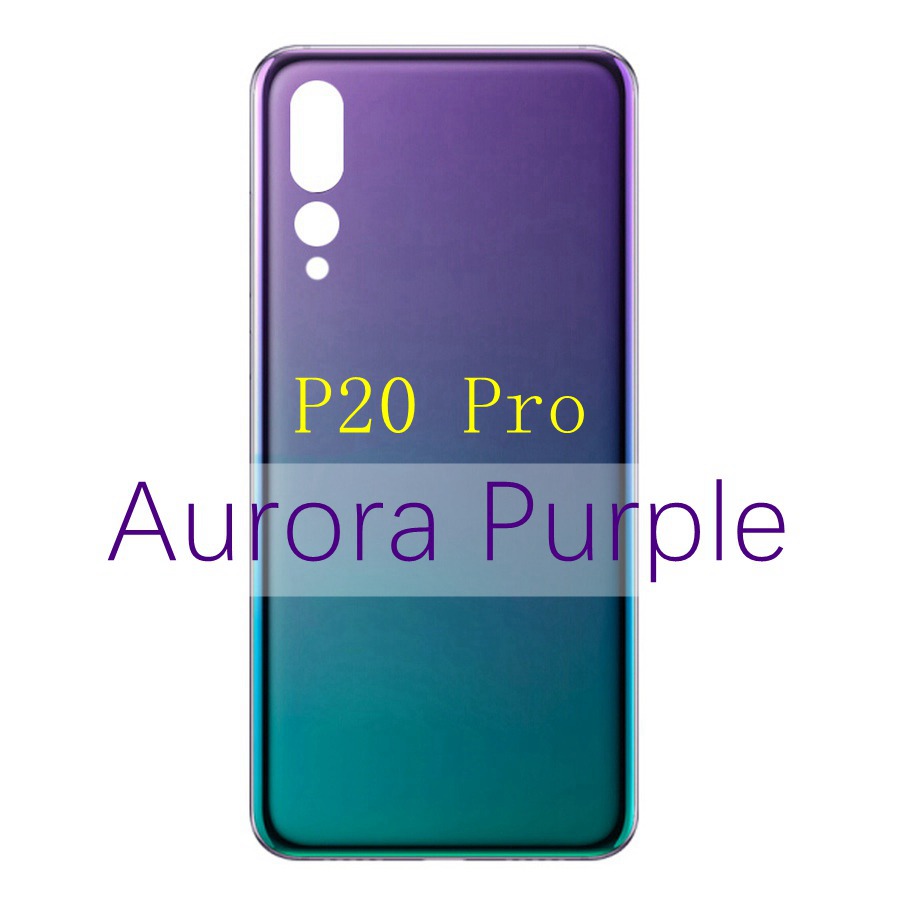 Back Glass Panel for Huawei P20 Pro Battery Cover nova 3e Rear Glass Door Housing Case For Huawei P20 Lite Battery Cover Replace: P20 Pro Aurora