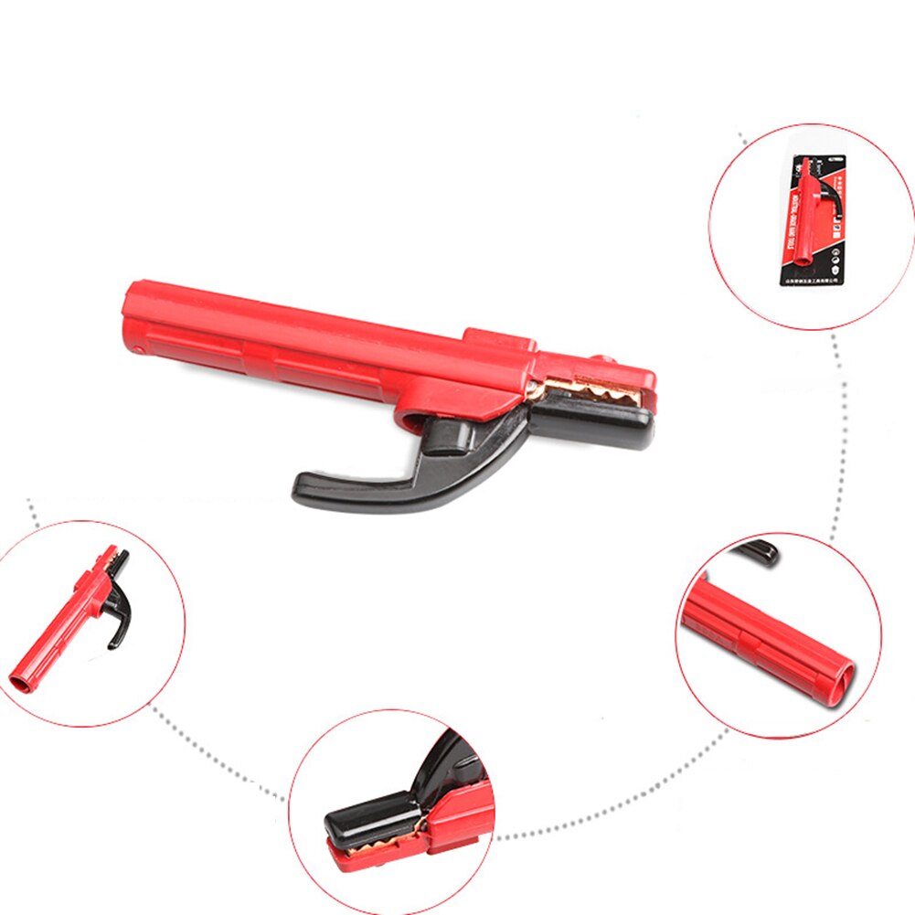 300A Welding Electrode Holder Insulated Copper Red Heat Resistant Welding Rod Clamp For Welding Machine