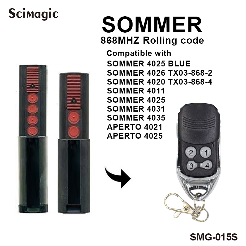 HENDERSON SOMMER 4031 4020 TX-03-868-4 Télécommande 868.8MHz Ouvre-porte de garage