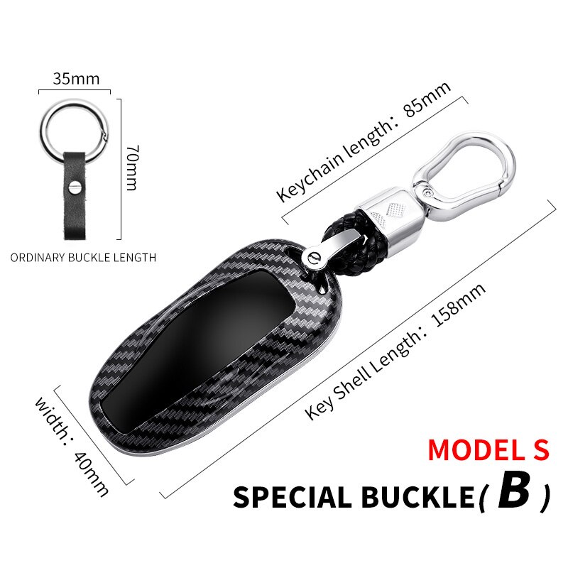 Bil styling abs bil nøgle tegnebog smart lomme til tesla model s nøglering bil fjernbetjening fjernbetjening cover nøglering husholderske