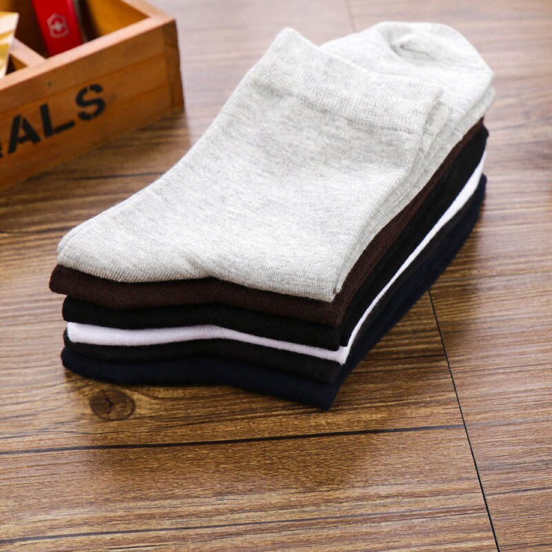 20 Pairs/lot Black Socks for men summer wear thin breathable socks solid color white grey black color sports sock Man size 39-44