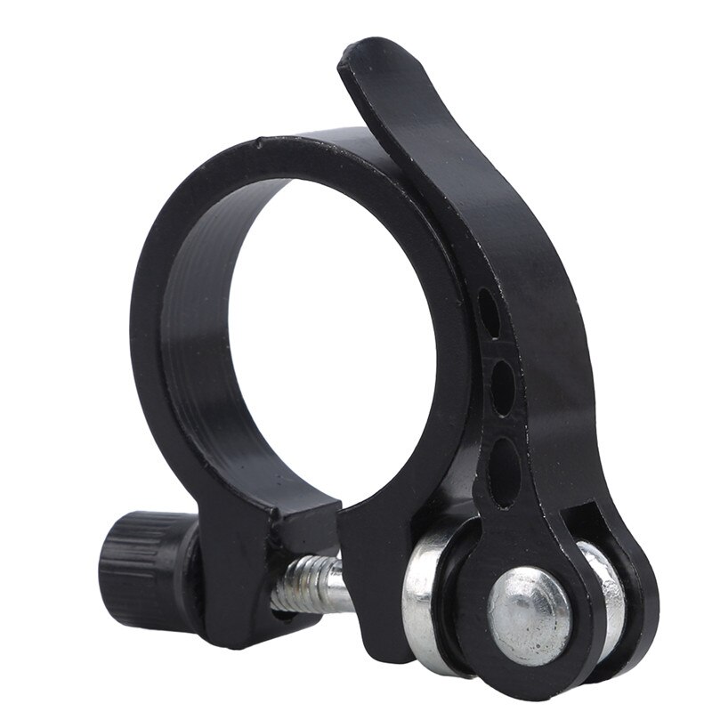 Aluminum Alloy Bicycle Seatpost Clamp Quick Release Ultralight Bike Clamping Clip Useful Bike Accessories: black 34.9