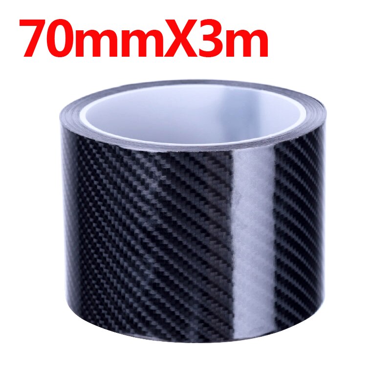 Car Sticker Auto Protector Body Film Stickers And Decals Universal Car Door Sill Edge Protective Vinyl Auto Interior Accessories: CarbonFiber 70mmX3m