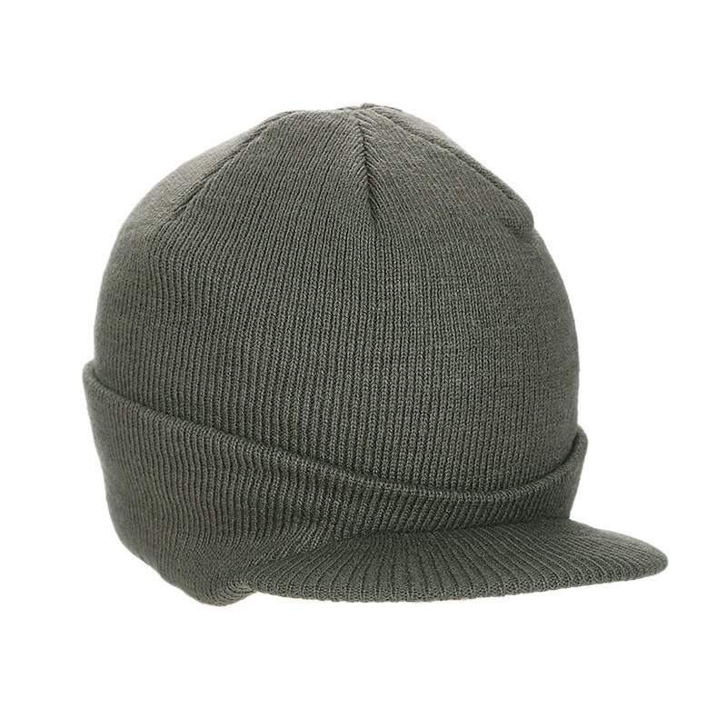 Casquettes pour hommes avec visières, chapeau de Ski à tricoter, en laine, Style militaire, garde au , couvre-chef pour les voyages en plein air, alpinisme: Gris foncé