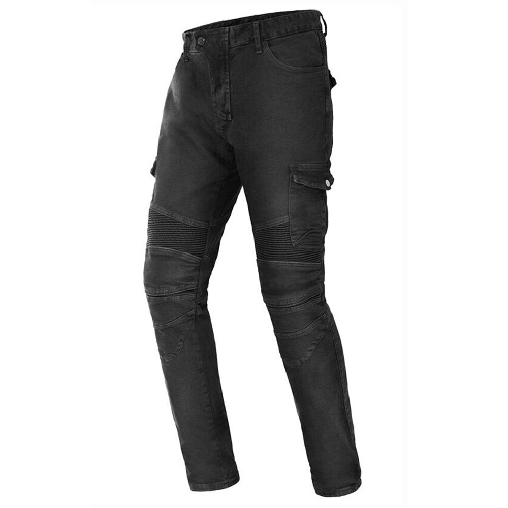 Motorbroek heren motorjeans casual broek motorcross off-road kniebeschermende moto jeans broek: Grk -806 zwart / Xl