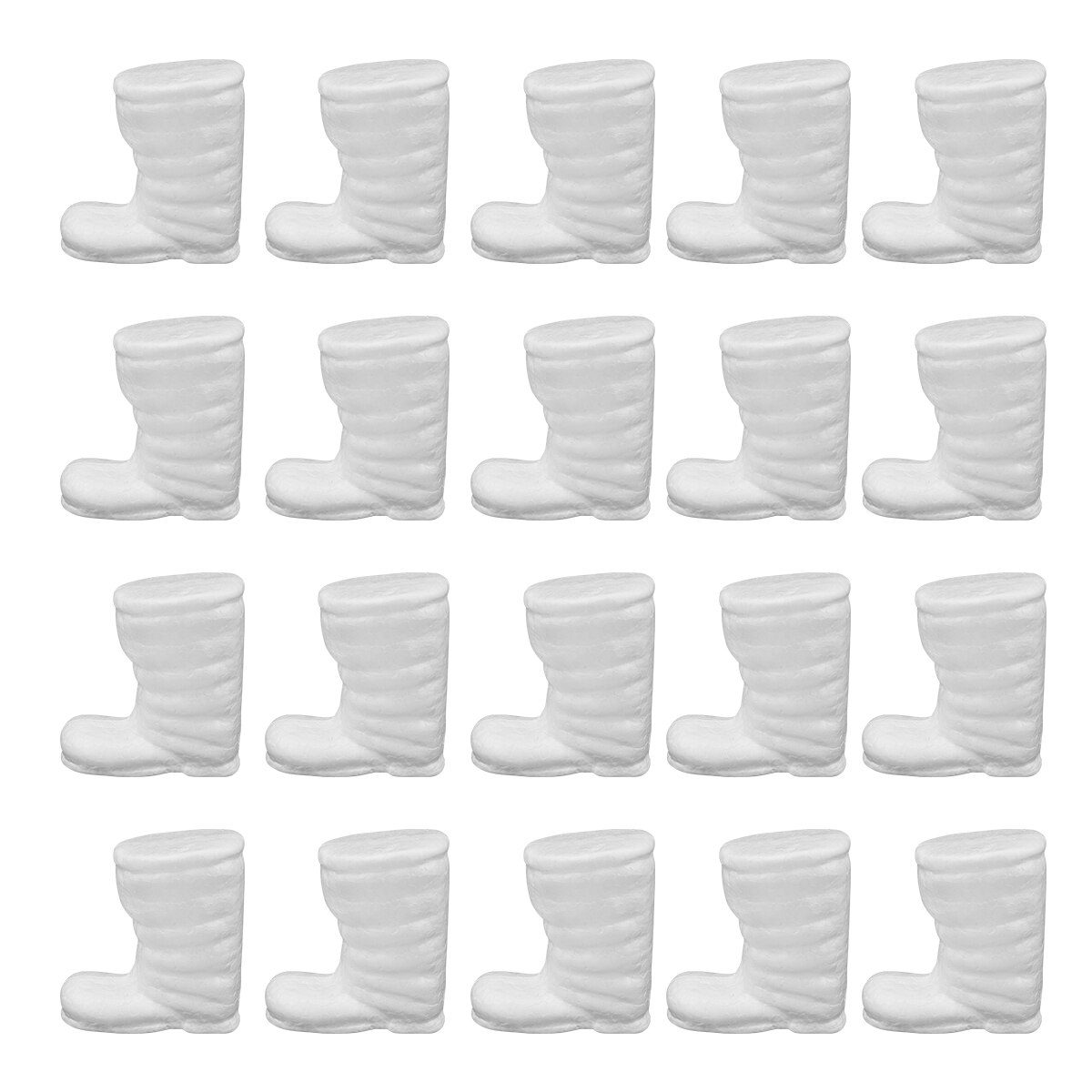 20pcs Styrofoam Christmas Boots Polystyrene Ornament Diy Christmas Boot Preschool Education Crafts Photography Props: 8.5CM