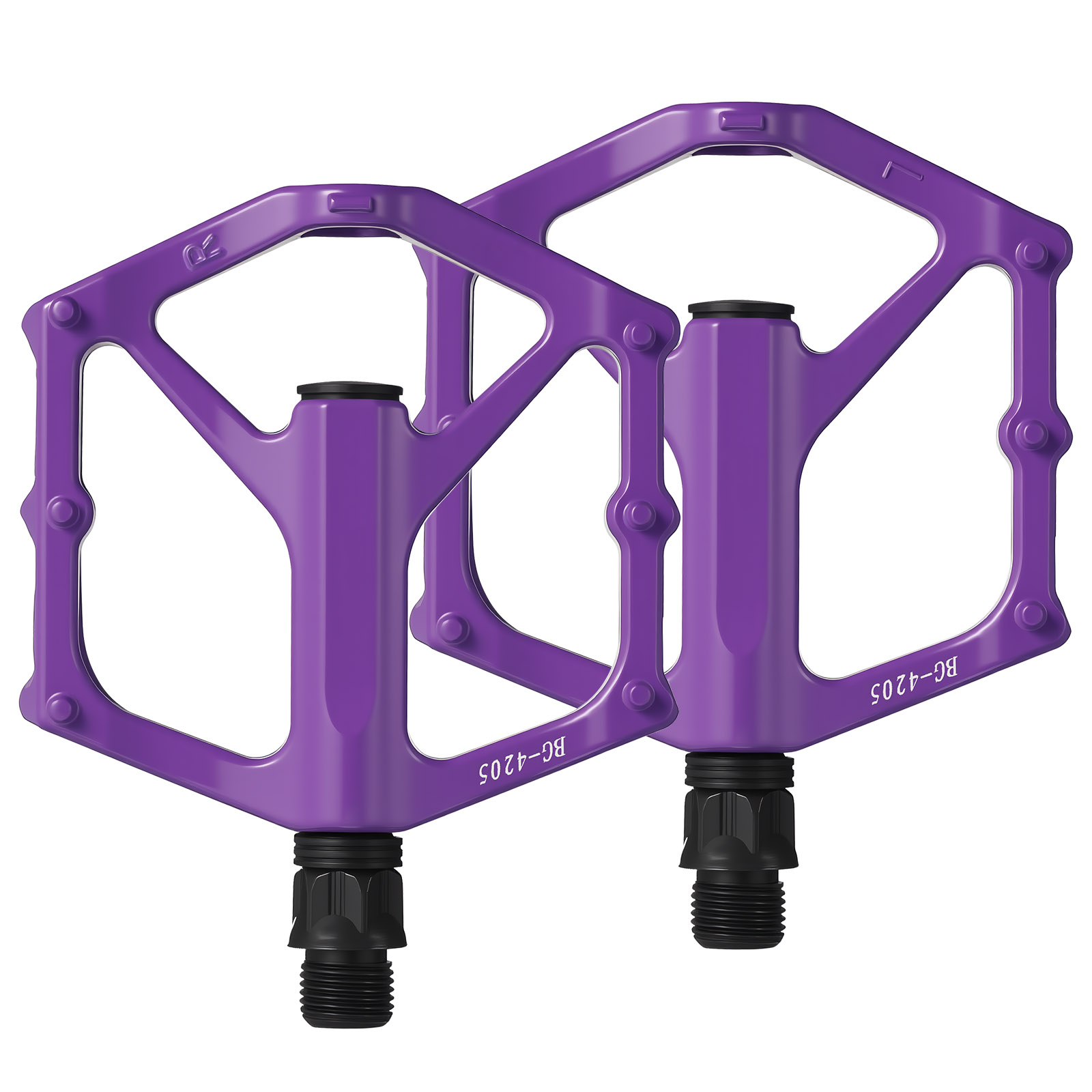 Pedais de pedal de liga de alumínio para bicicleta mountain bike clipes substituição alumínio roxo