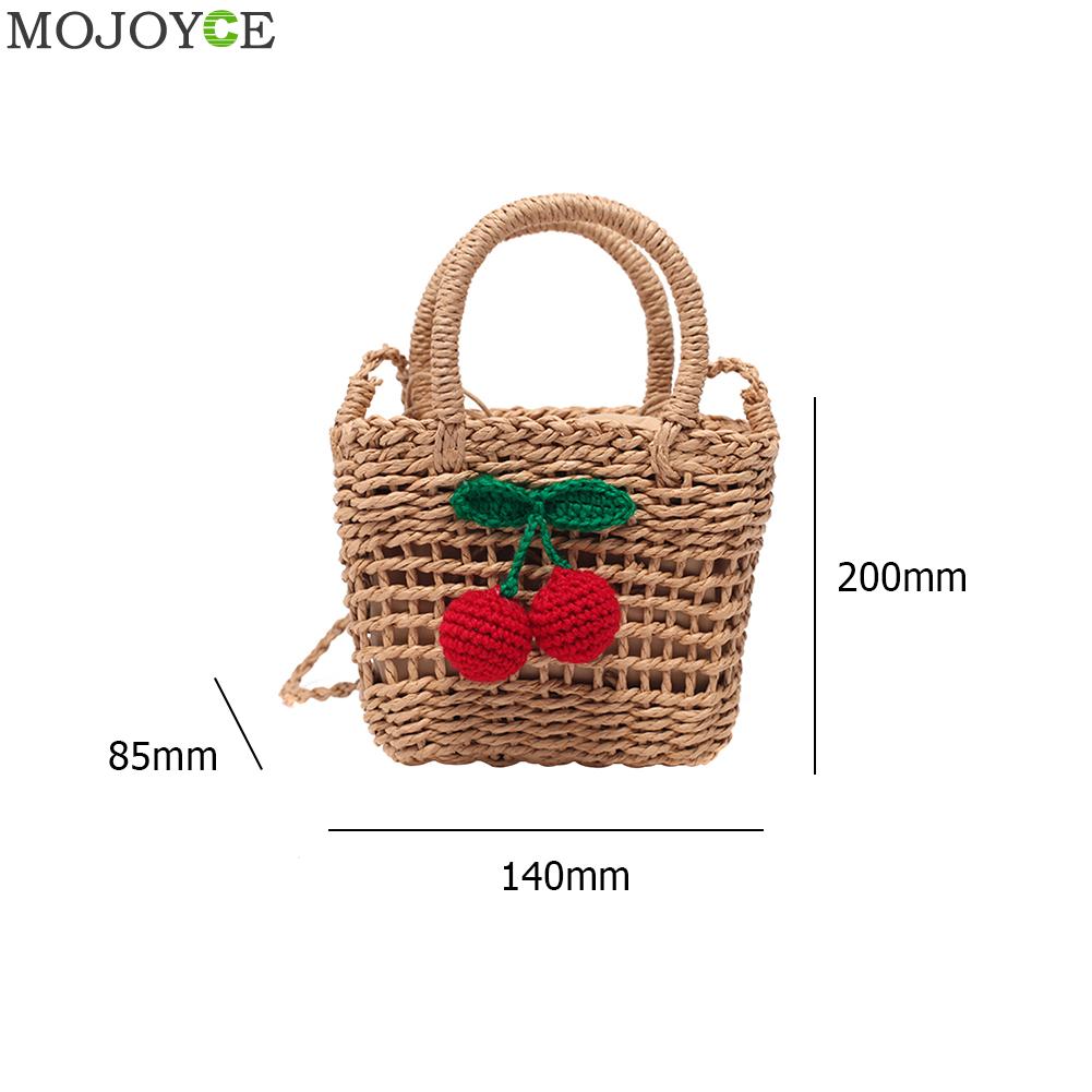 Hecho a mano de ratán de las mujeres de bolso de hombro tipo bandolera de paja tejida verano mensajero playa bolso de viaje bolsas