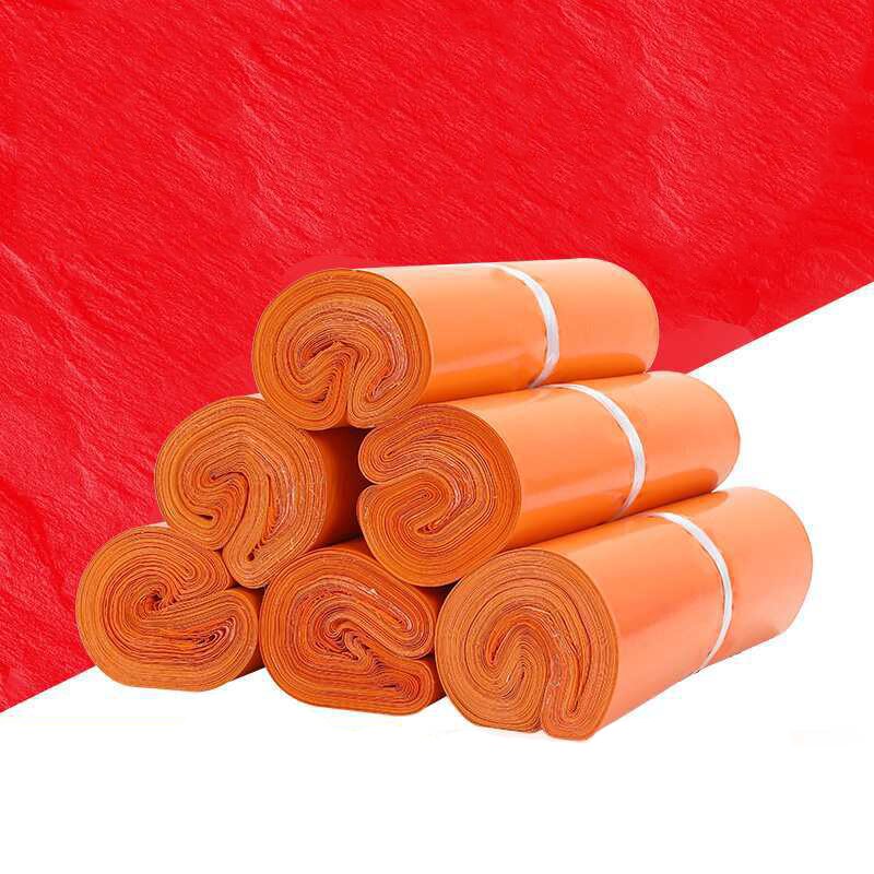 10Pcs/lot Colorful Plastic Envelope Small Packaging Bag Self Sealing Adhesive Courier Bags Waterproof Poly Mailers 17x30cm: orange