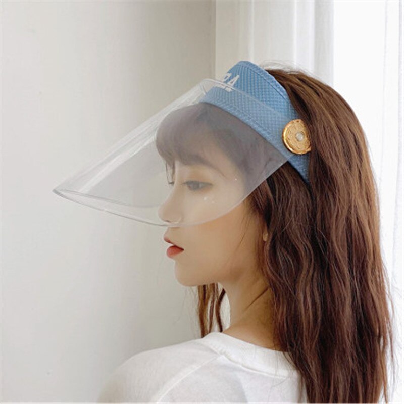 Cooking Cleaning Protective Face Shield Clear Visor Flip Up Transparent Mask Anti Elastic Band Full Face Cover: G280369A