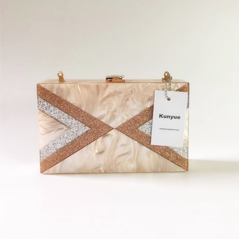 Saco do mensageiro das mulheres à moda nova carteira elegante senhora lantejoulas acrílico embreagem bolsa do vintage retalhos bolsa geométrica sacos de noite