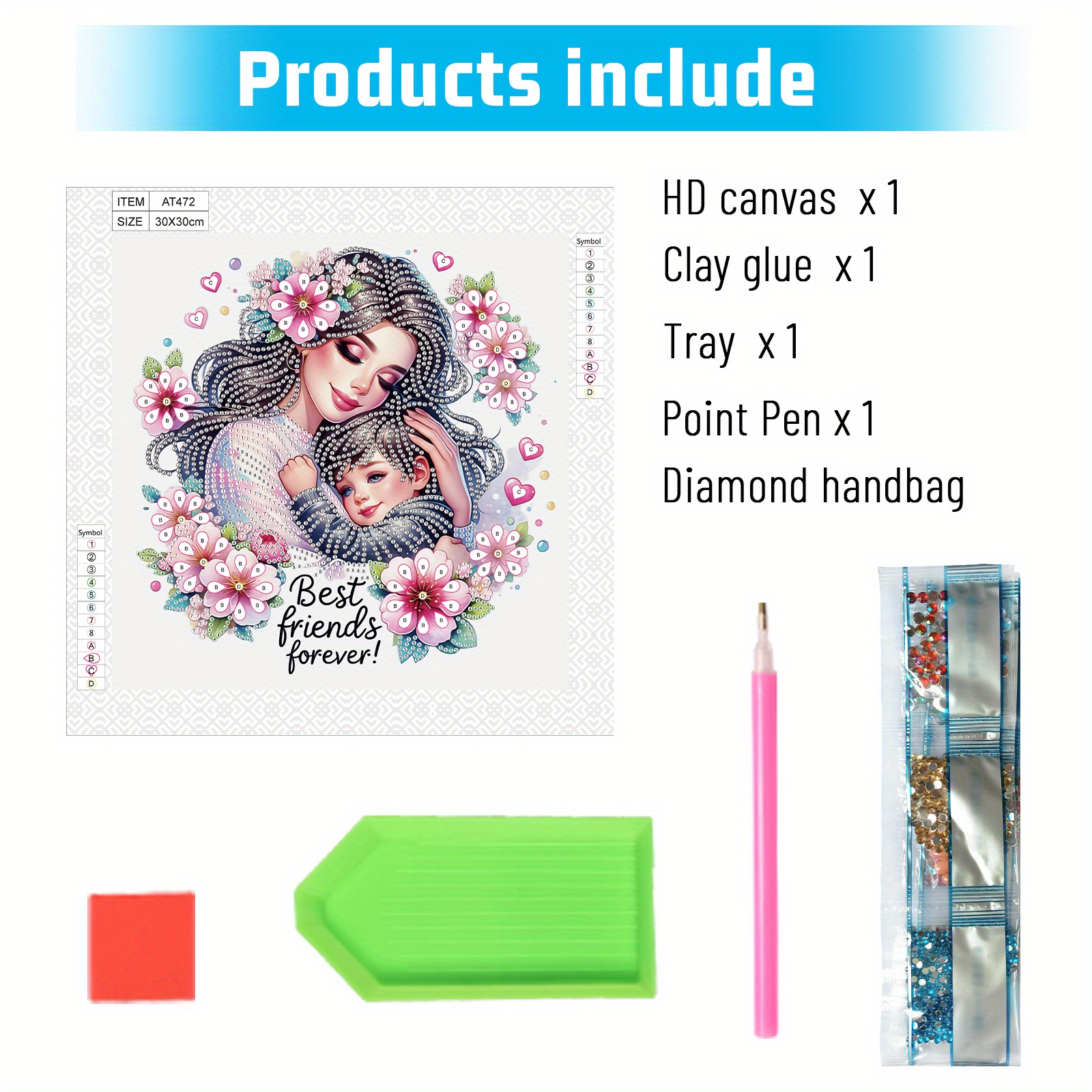 Diy Bloemen En Mensen 5d Speciale Vorm Diamant Art Kits Voor Beginners,Diamond Art Painting Kits Voor Thuis Wanddecoratie Cadeau